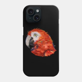 Artistic Red Parrot Phone Case