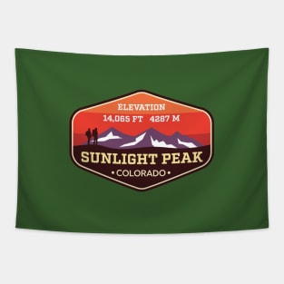 Sunlight Peak Colorado - 14ers Mountain Climbing Badge Tapestry