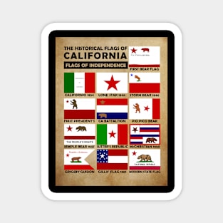 The Flags of California Magnet