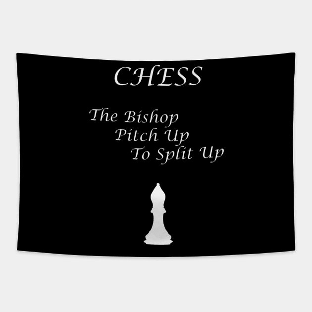 Chess Slogan - The Bishop Tapestry by The Black Panther