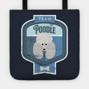 Team Poodle - Distressed Standard Poodle Beer Label Design Tote