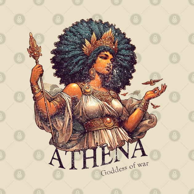 Athena Afro: Goddess of War by 3coo