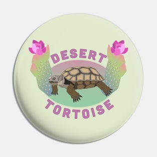 Desert Tortoise and Beavertail Cactus Pin