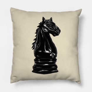 Black Knight - Digital Illustration Pillow