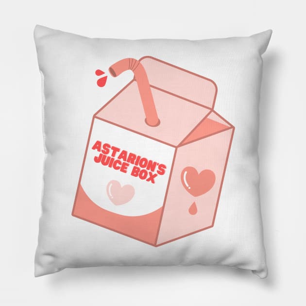 Astarions Juice Box Pink Pillow by WildMagicUK