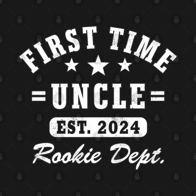 First Time Uncle est. 2024 Funny Soon To Be Uncle by FloraLi