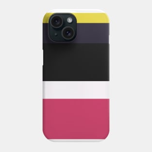 A tremendous concoction of Very Light Pink, Dark, Almost Black, Dark Pink and Sandstorm stripes. Phone Case