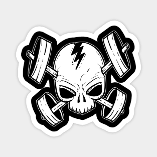 Skull Train Hard - For Gym & Fitness Magnet