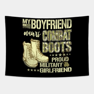 My Boyfriend Wears Combat Boots Military Girlfriend Tapestry