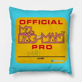 Ms Pac Man Pro sticker 1981 Pillow