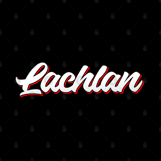 Lachlan name - cool 70s retro font by KedaiComel