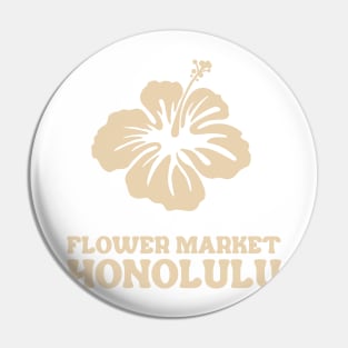 white and beige hibiscus flower market honolulu Pin