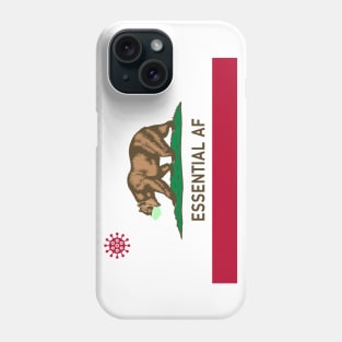 California Worker Essential AF Flag Covid 19 Coronavirus Phone Case