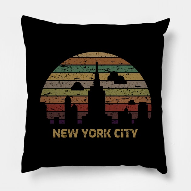 New York City Pillow by VEKTORKITA