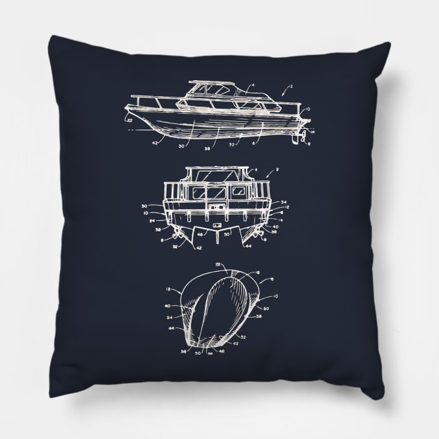 Power Boat Pillow by Lamink