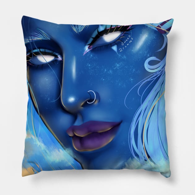 Yours truly, the Moon. Pillow by Princessmyrybread