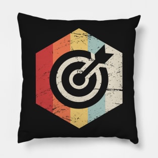 Retro Vintage Bow & Arrow Target Pillow