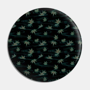 Black momiji - maple leaves seamless geometric pattern Pin