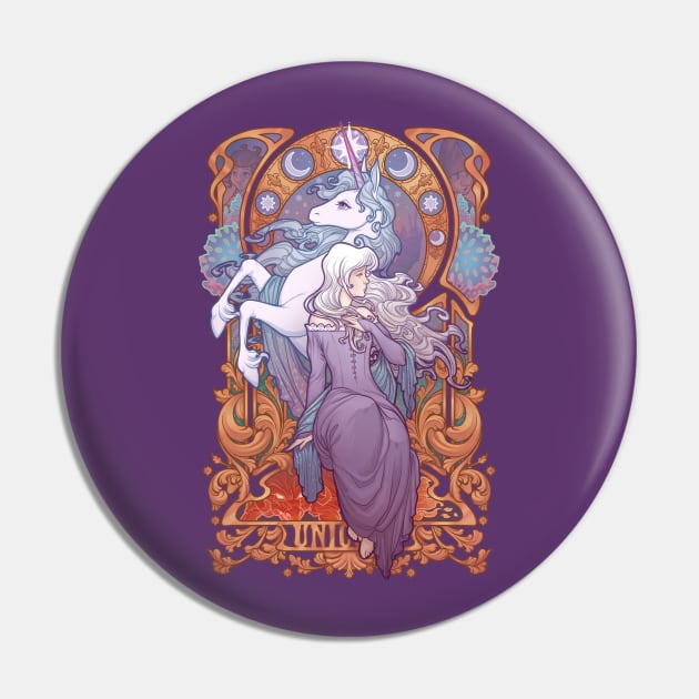 Lady Amalthea - The Last Unicorn Pin by Medusa Dollmaker