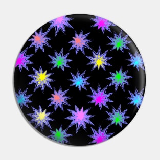 Glow Stars Diagonal Repeat on Black 5748 Pin