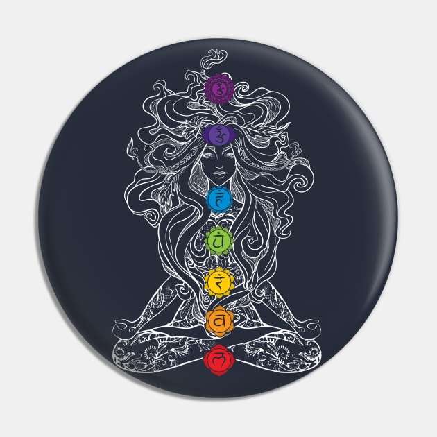 Divine Feminine Chakra Goddess Pin by Nirvanax Studio