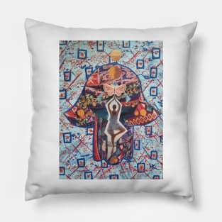 EMERGENCE Hamsa by Harriette Knight Pillow