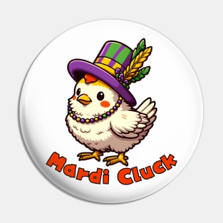 Mardi Gras Chicken Pin