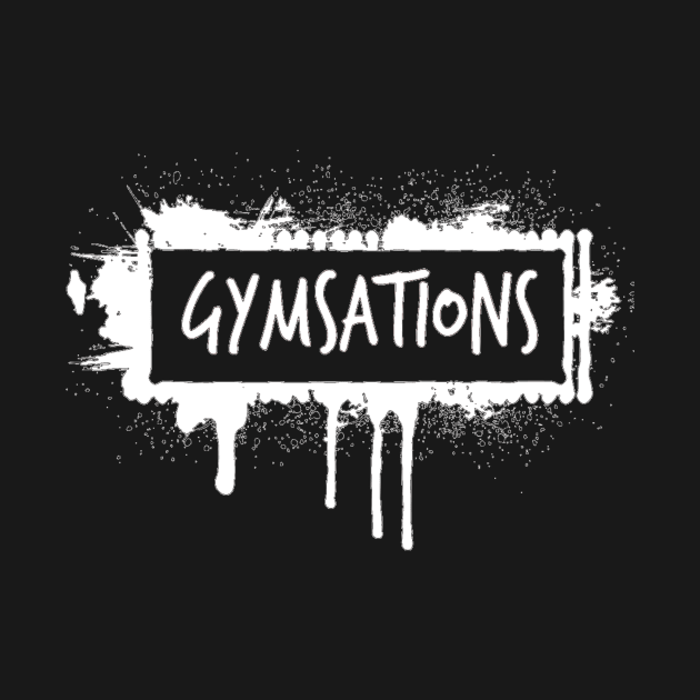 Gymsations Splatter {White on Black} by PineappleMom