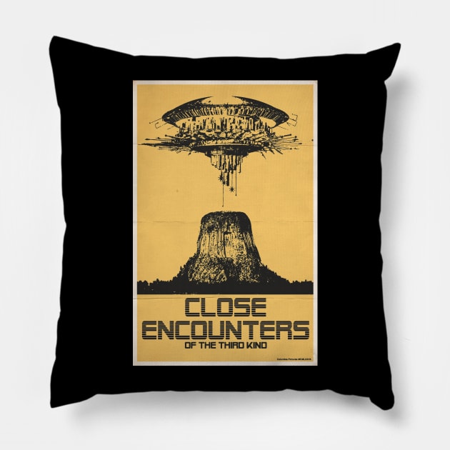 Close Encounters of the Third Kind Movie Poster Pillow by trevorduntposterdesign