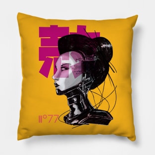 cyber girl 77 Pillow