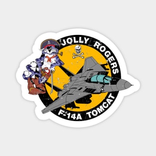 F-14 Tomcat - Jolly Rogers F14A Tomcat - WB Grunge Style Magnet