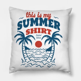 This is my Summer Shirt Retro Vintage Holiday Art Pillow