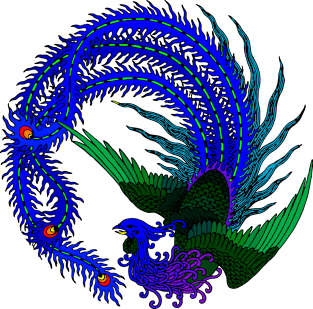 Blue Phoenix Magnet