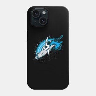 Funny Astronaut Flying Rocket Phone Case