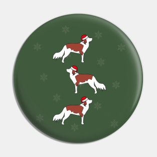 Triple Christmas Kooiker Dogs Green Pin