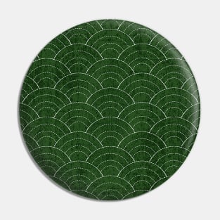 Green Japanese pattern Pin