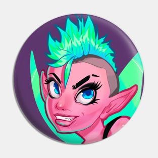 PIXIEGUTS logo | Punk Pixie Design Pin