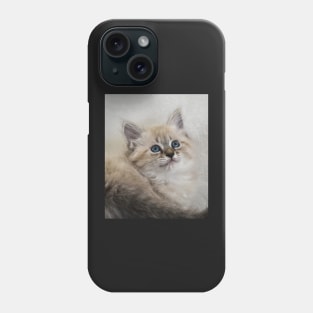 Portrait of Neva Masquerade kitten Phone Case