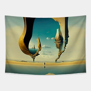 [AI Art] Distant escape, inspired by the works of a surrealist master Tapestry