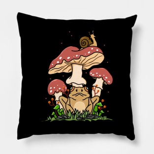 Mushroom Frog Snail Pillow