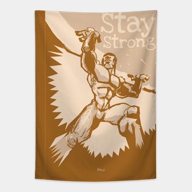 Stay Strong Tapestry by Samax