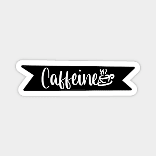 Caffeine - a Retro Vintage Typography Gift Idea for Coffee Lovers and Caffeine Addicts Magnet