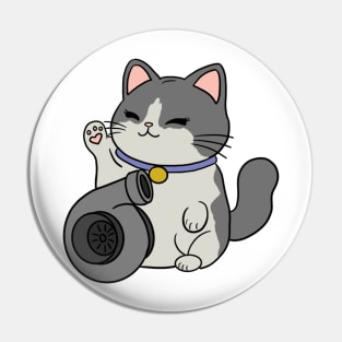 Maneki-Neko Grey Pin