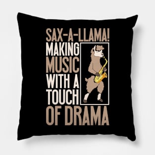 Llama on saxophone Pillow