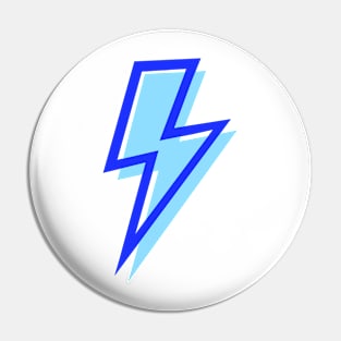 Blue Lightning Bolts Layered Pin