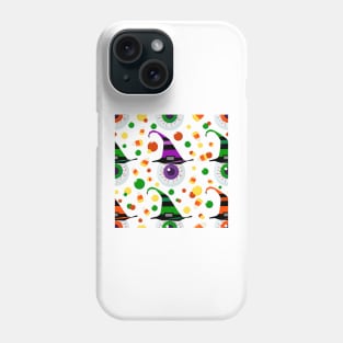 Eyes with hat in candyland on white Phone Case