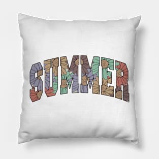 Retro Floral Summer For Women Men Kids Summer Vacation Pillow