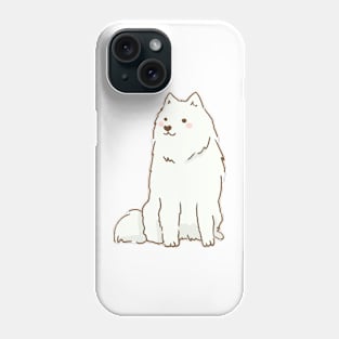 Cute samoyed dog sitting Phone Case