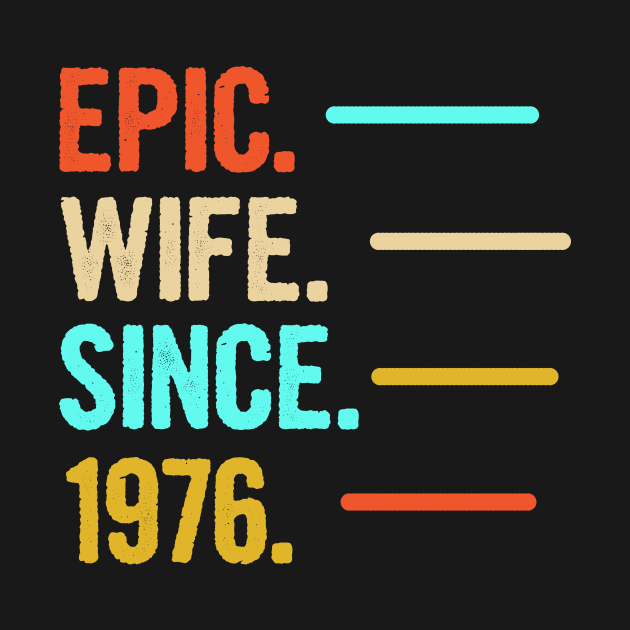 44th Wedding Anniversary Gift Epic Wife Since 1976 by divawaddle