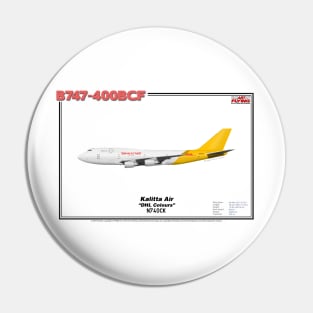 Boeing B747-400BCF - Kalitta Air "DHL Colours" (Art Print) Pin